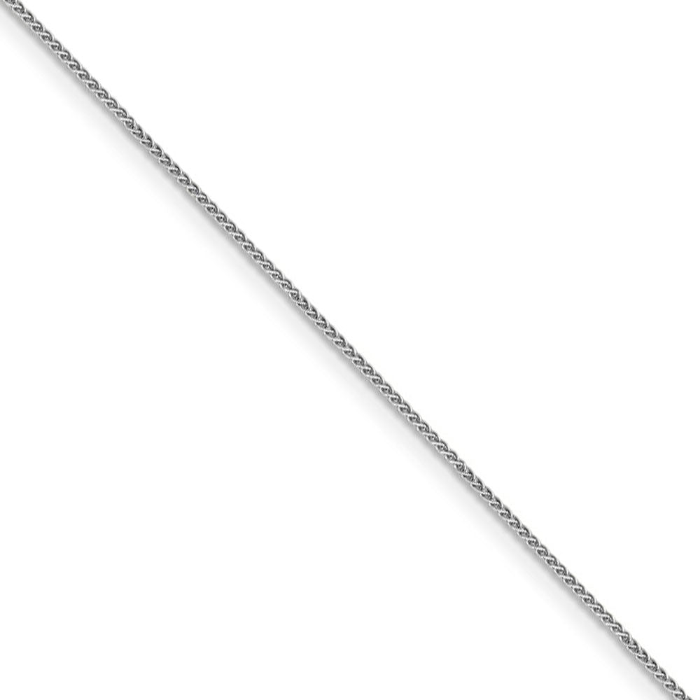 0.8mm 14k White Gold Solid Baby Wheat Chain Necklace