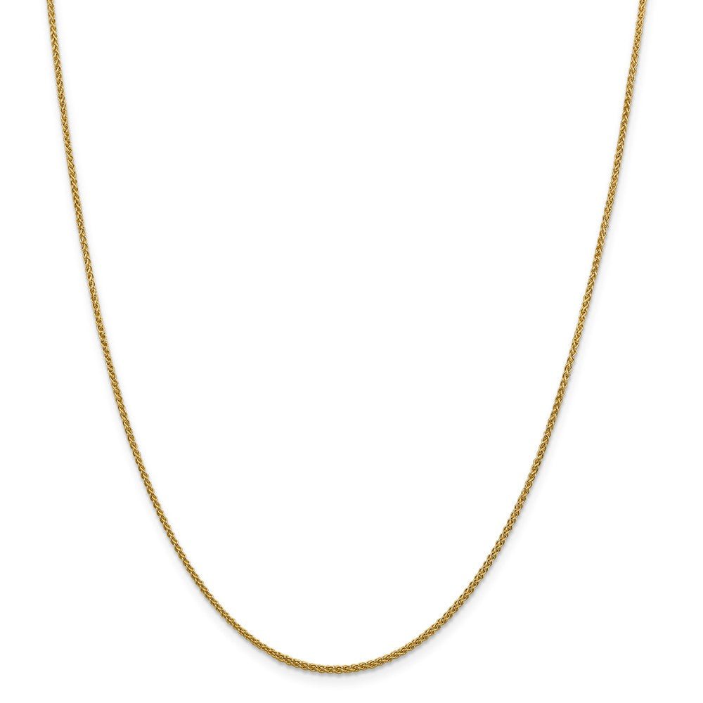 1.5mm 14k Yellow Gold Solid Wheat Chain Necklace
