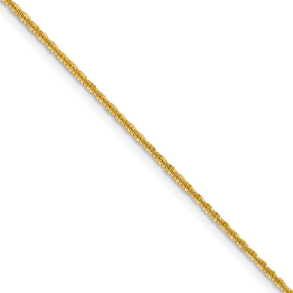 1.5mm 14k Yellow Gold Solid Cyclone Chain Necklace, Item C9244 by The Black Bow Jewelry Co.