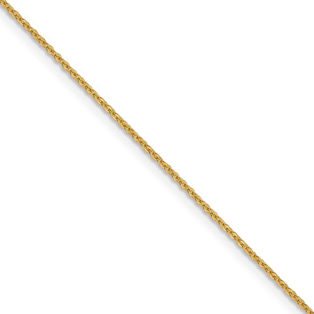 1.1mm 14k Yellow Gold Solid Flat Cable Chain Necklace, Item C9250 by The Black Bow Jewelry Co.