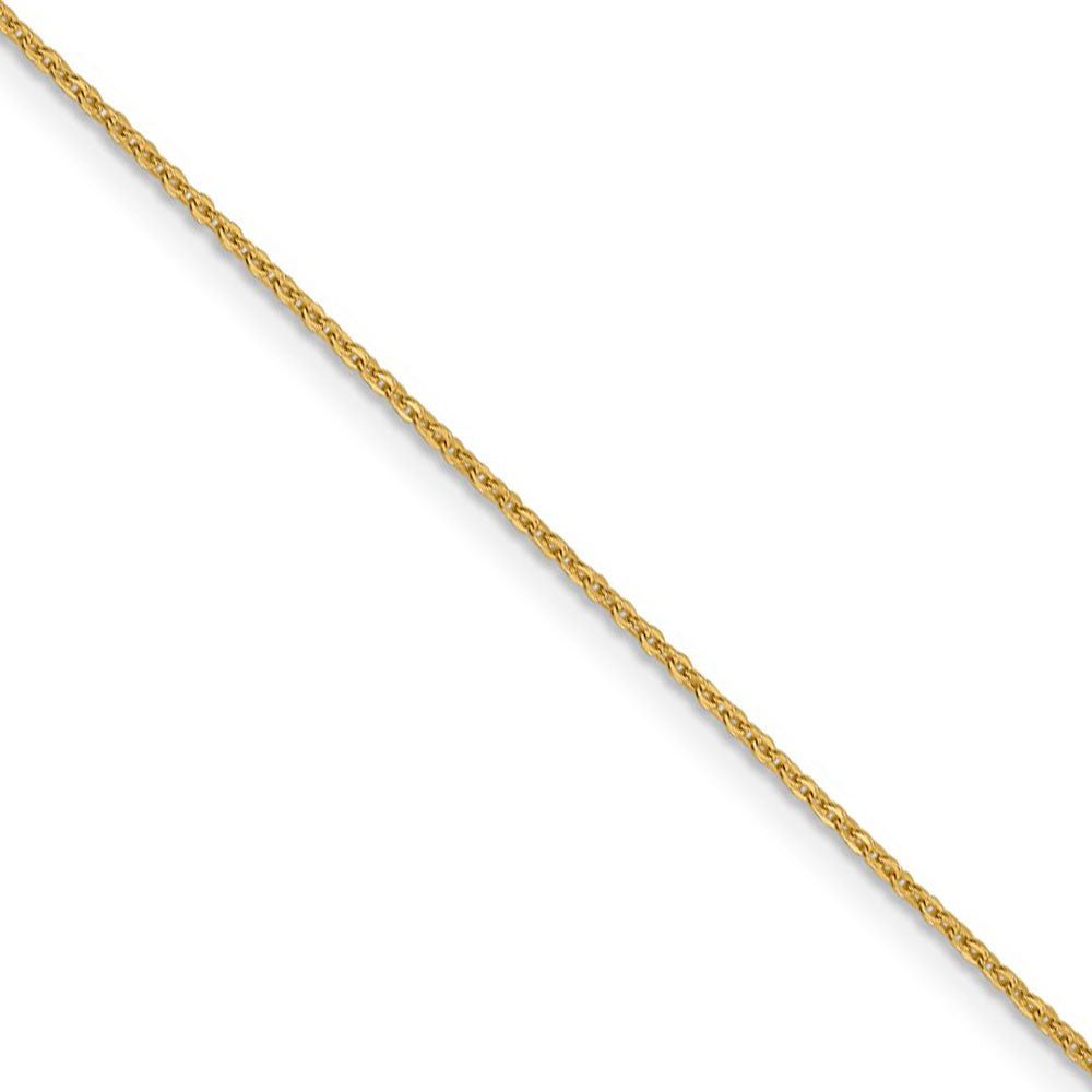 1.1mm 14k Yellow Gold Solid Flat Cable Chain Necklace