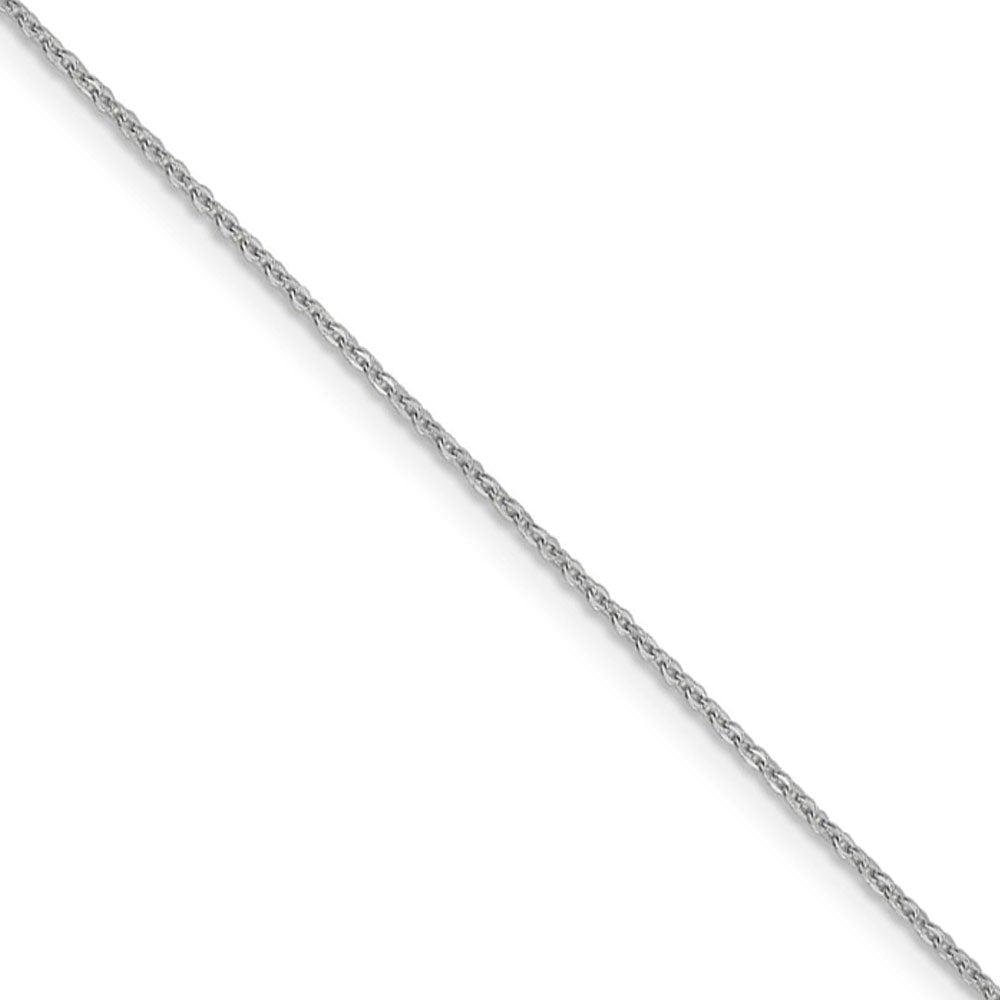 1.1mm 14k White Gold Solid Flat Cable Chain Necklace, Item C9251 by The Black Bow Jewelry Co.