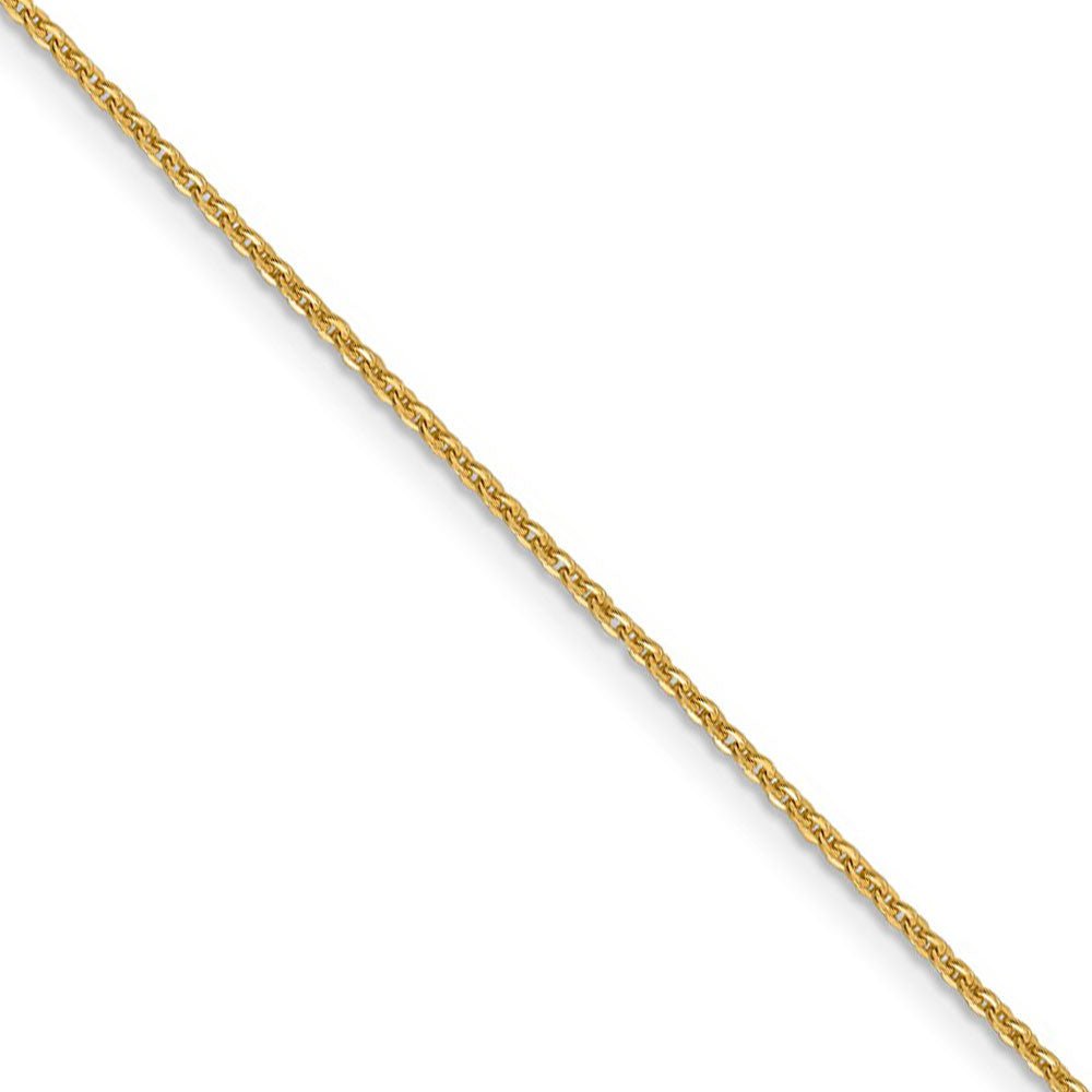 1.4mm 14K Yellow Gold Solid Flat Cable Chain Necklace, 24 inch by The Black Bow Jewelry Co.