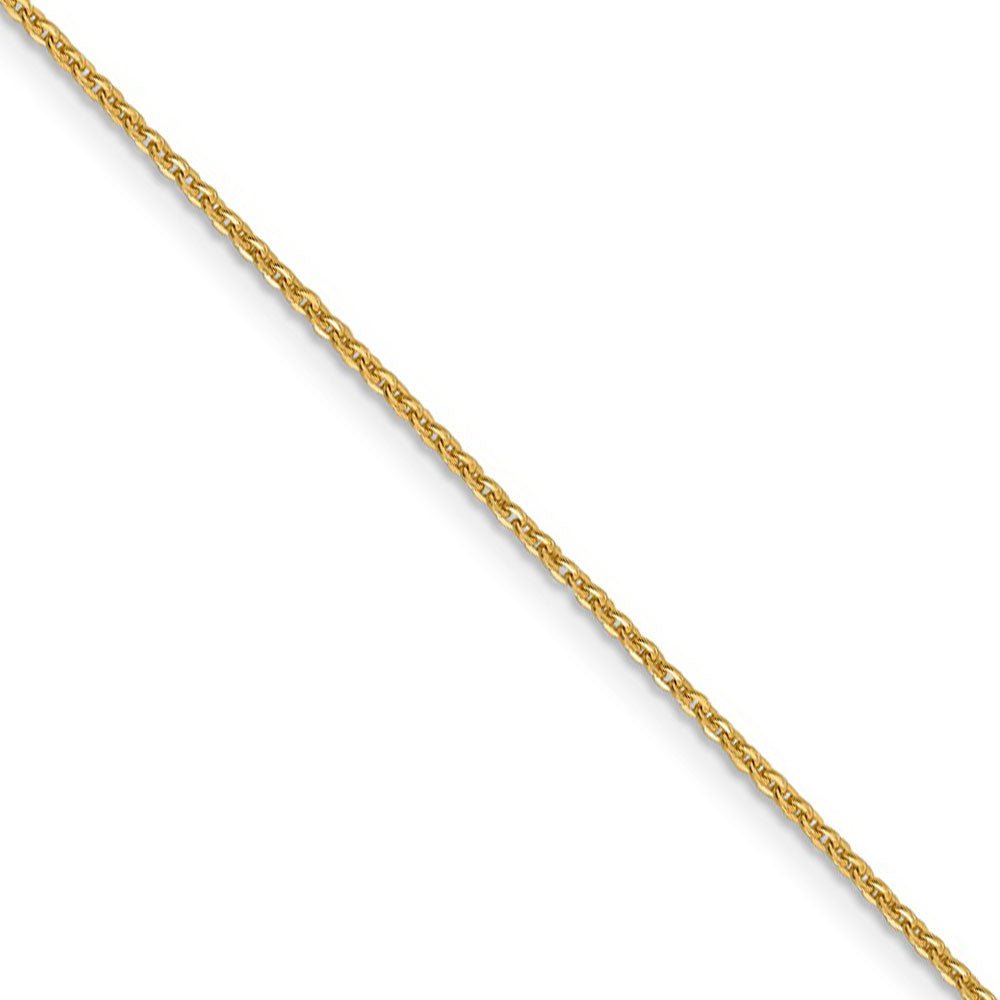 1.4mm 14k Yellow Gold Solid Flat Cable Chain Necklace, Item C9252 by The Black Bow Jewelry Co.