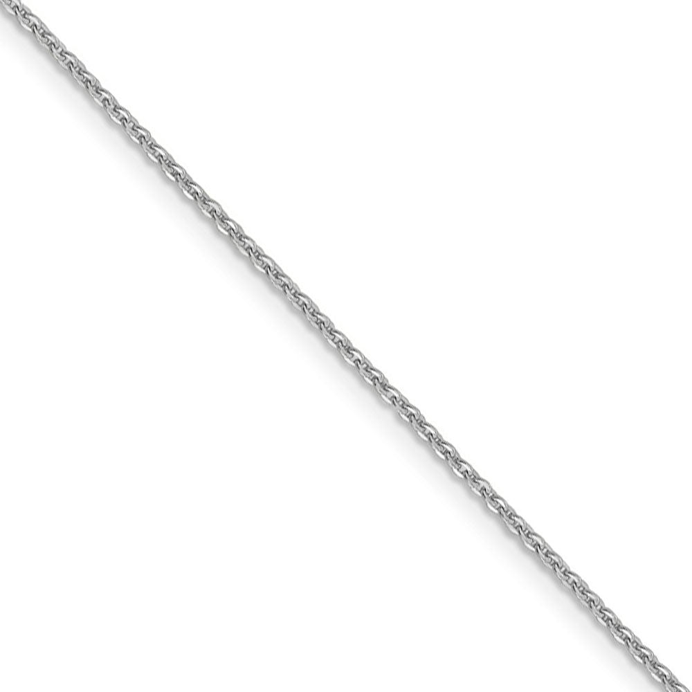 1.4mm 14k White Gold Solid Flat Cable Chain Necklace, Item C9253 by The Black Bow Jewelry Co.