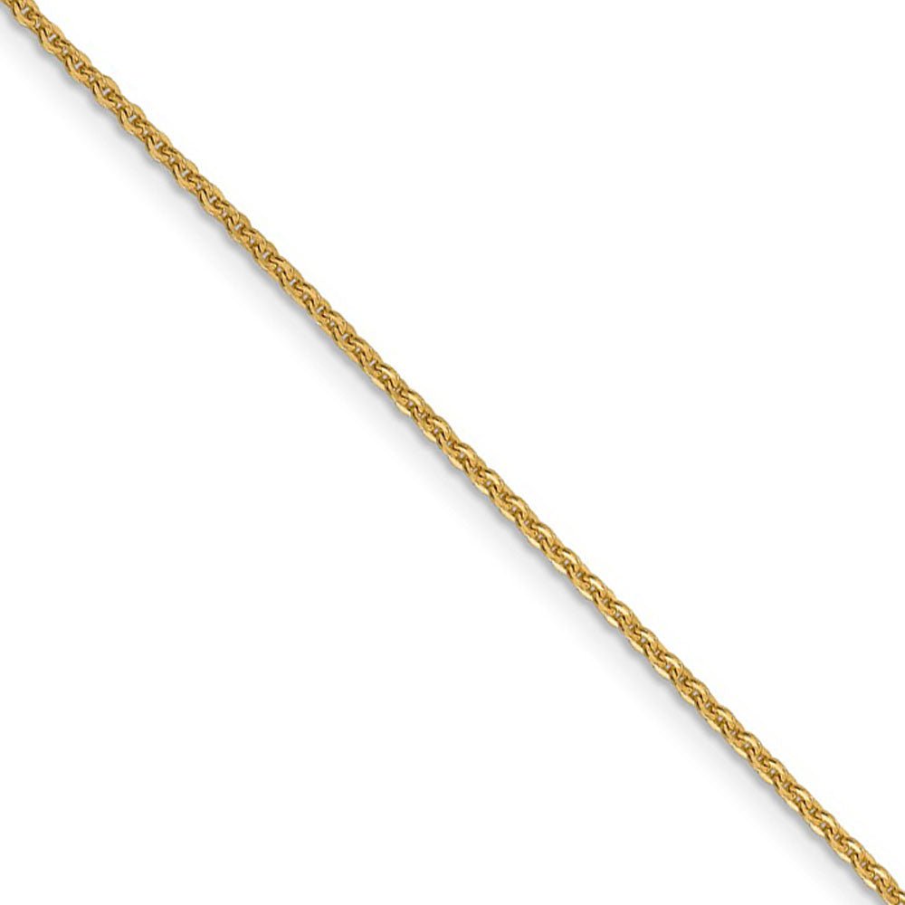 1.7mm 14k Yellow Gold Solid Flat Cable Chain Necklace, Item C9254 by The Black Bow Jewelry Co.