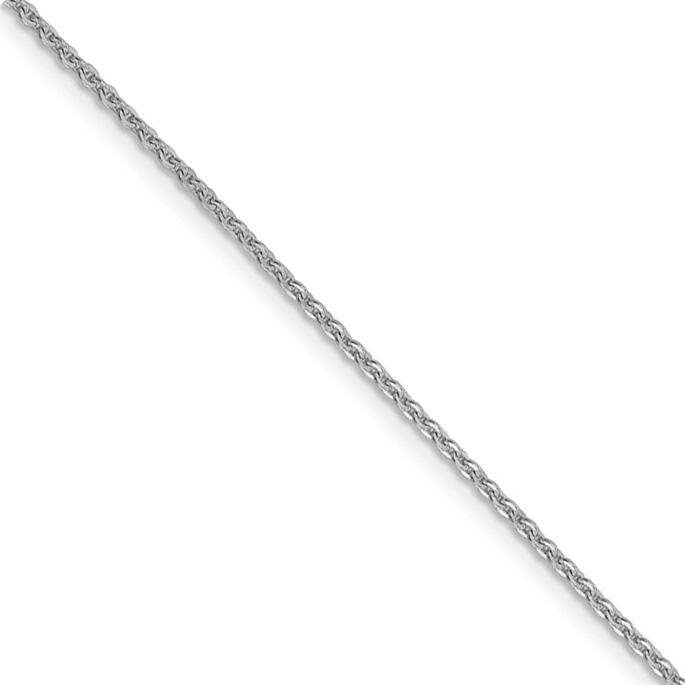 1.7mm 14k White Gold Solid Flat Cable Chain Necklace, Item C9255 by The Black Bow Jewelry Co.