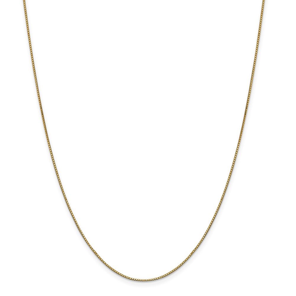 0.9mm 14k Yellow Gold Classic Box Chain Necklace