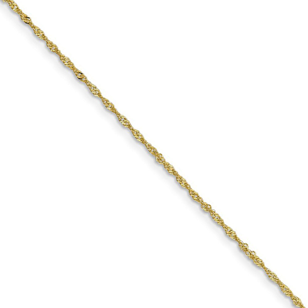 1mm 10k Yellow Gold Singapore Chain Necklace