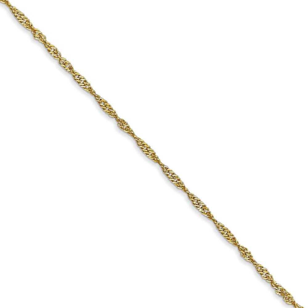 1.3mm 10k Yellow Gold Singapore Chain Necklace, Item C9381 by The Black Bow Jewelry Co.