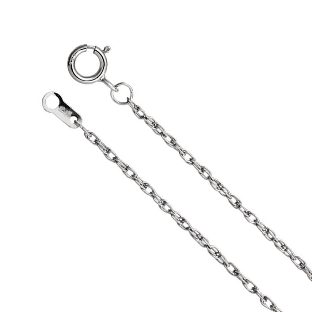 1.3mm Platinum Solid Loose Rope Chain Necklace, Item C9465 by The Black Bow Jewelry Co.