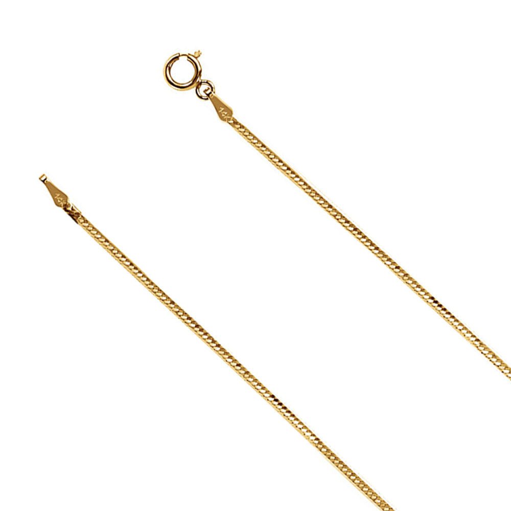 1.5mm 14k Yellow Gold Herringbone Chain Necklace, Item C9478 by The Black Bow Jewelry Co.