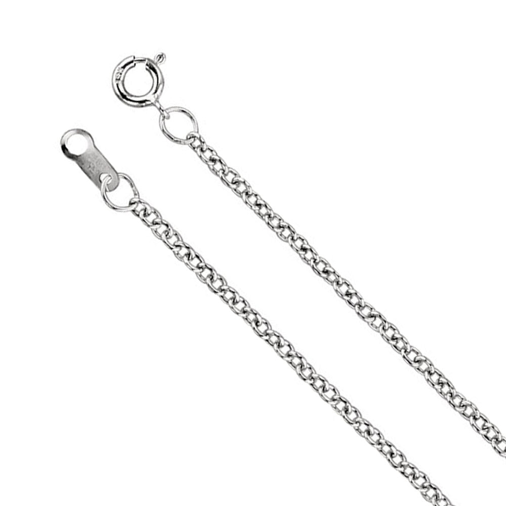 Sterling Silver 1.5mm Solid Cable Chain Necklace, Item C9500 by The Black Bow Jewelry Co.