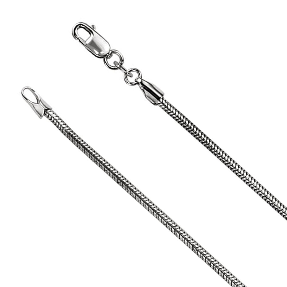 Sterling Silver 1.5mm Solid Snake Chain Necklace, Item C9501 by The Black Bow Jewelry Co.