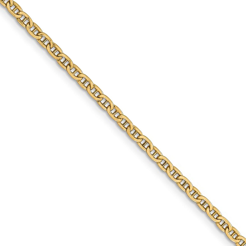 Stunning 18 inch Flat Anchor Chain in 14K Yellow Gold high quality