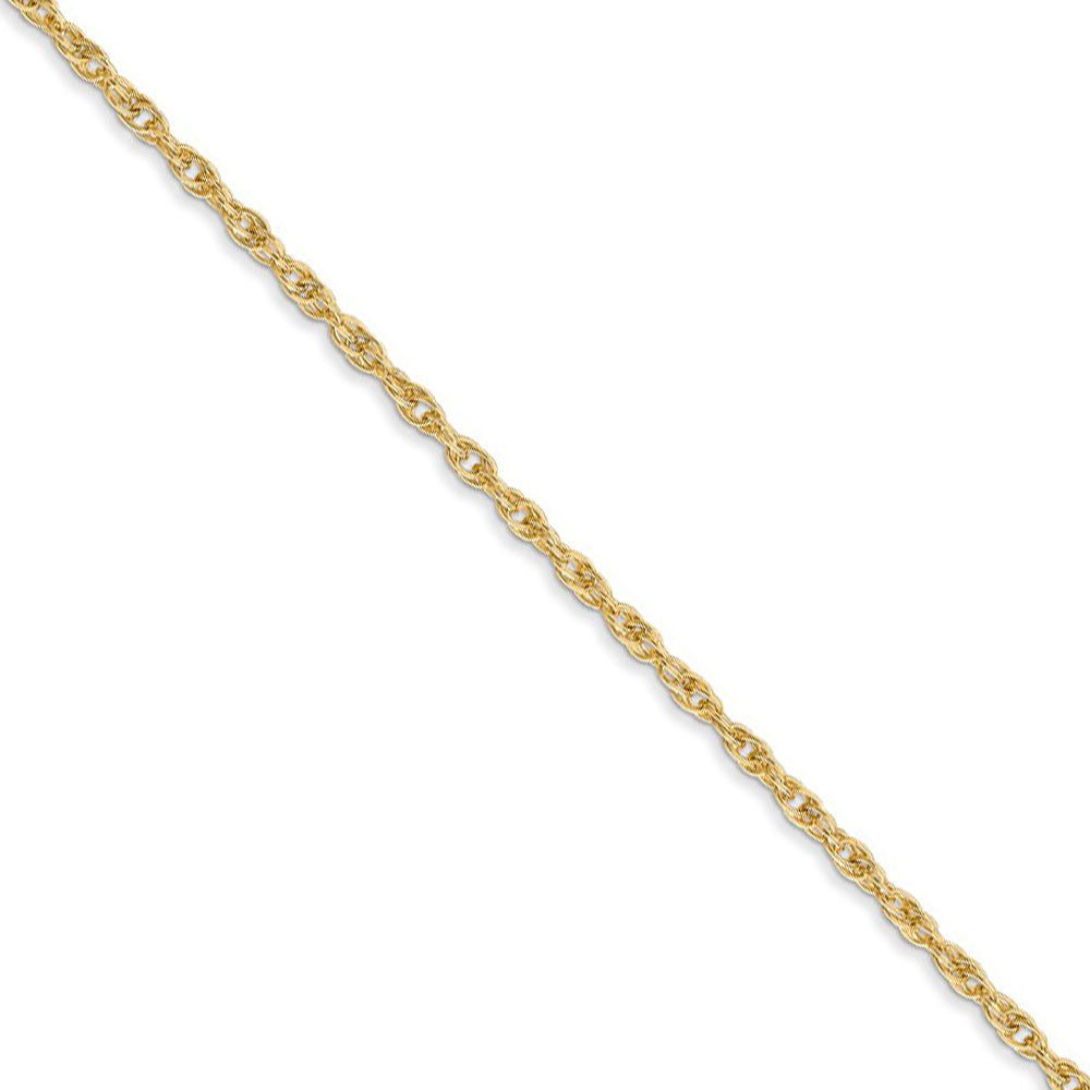 1.55mm, 14k Yellow Gold, Solid Cable Rope Chain Necklace, Item C9517 by The Black Bow Jewelry Co.