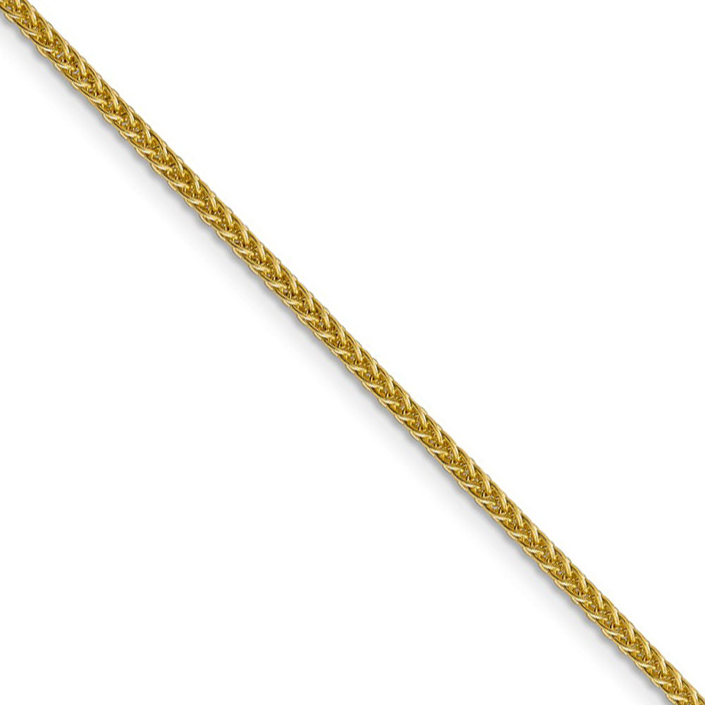 2mm 14k Yellow Gold Hollow Wheat Chain Necklace