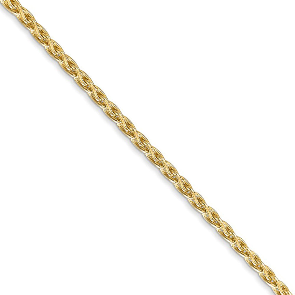 2.2mm 14k Yellow Gold Parisian Wheat Chain Necklace, Item C9530 by The Black Bow Jewelry Co.