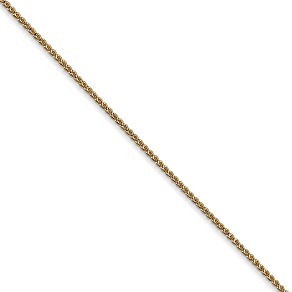 1mm 14k Yellow Gold Diamond Cut Solid Spiga Chain Necklace, Item C9539 by The Black Bow Jewelry Co.