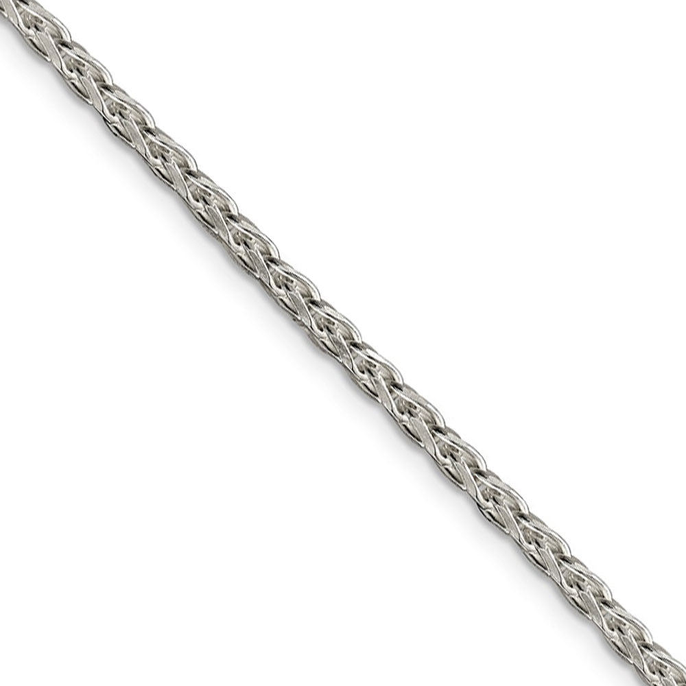 2.75mm Sterling Silver Diamond Cut Solid Spiga Chain Necklace
