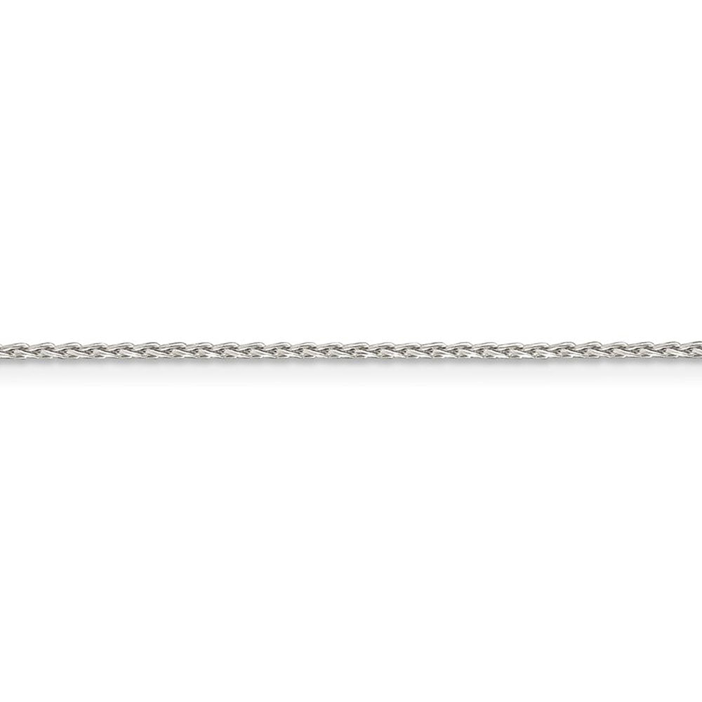 Alternate view of the 1.25mm Sterling Silver Diamond Cut Solid Round Spiga Chain Necklace by The Black Bow Jewelry Co.