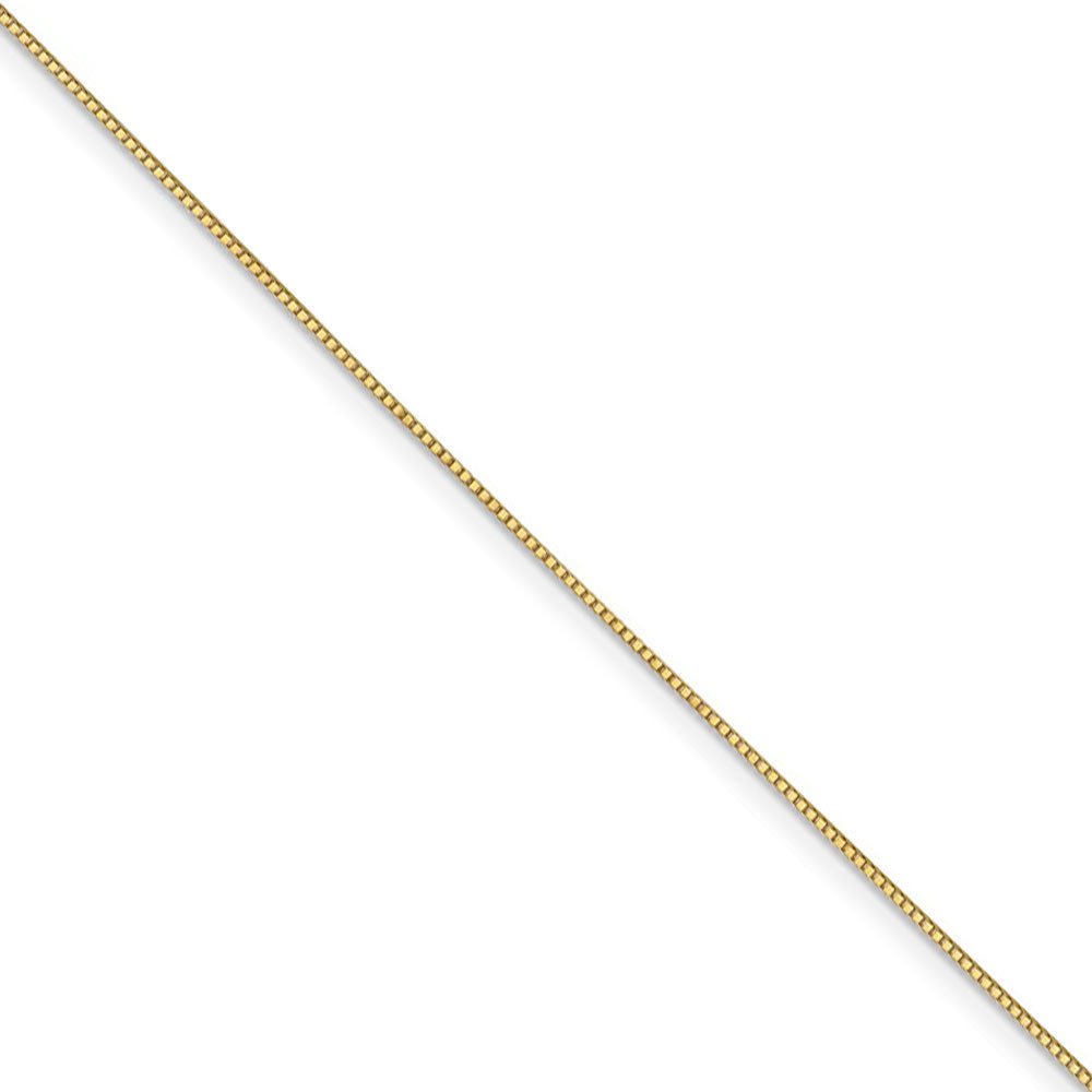 0.7mm 14k Yellow Gold Box Chain w/Spring Ring Necklace
