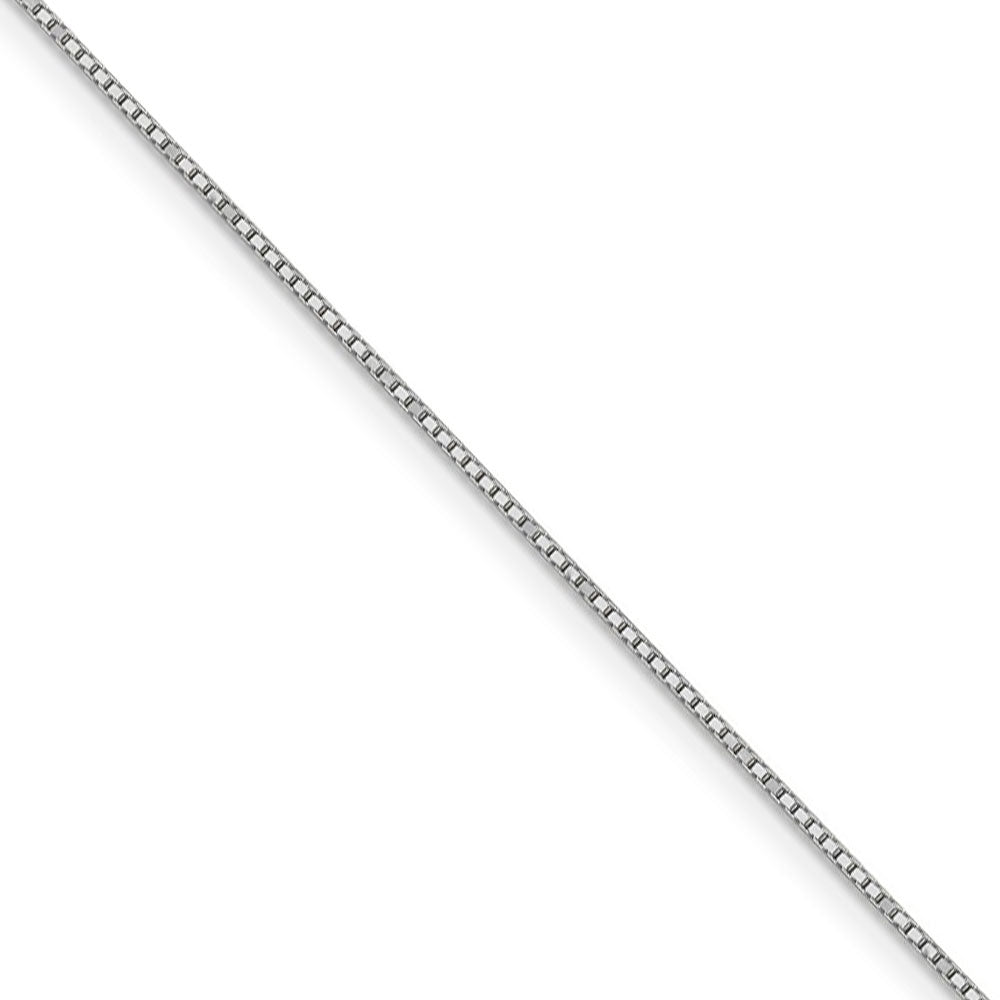 0.9mm 14k White Gold Box Chain Necklace, Item C9555 by The Black Bow Jewelry Co.
