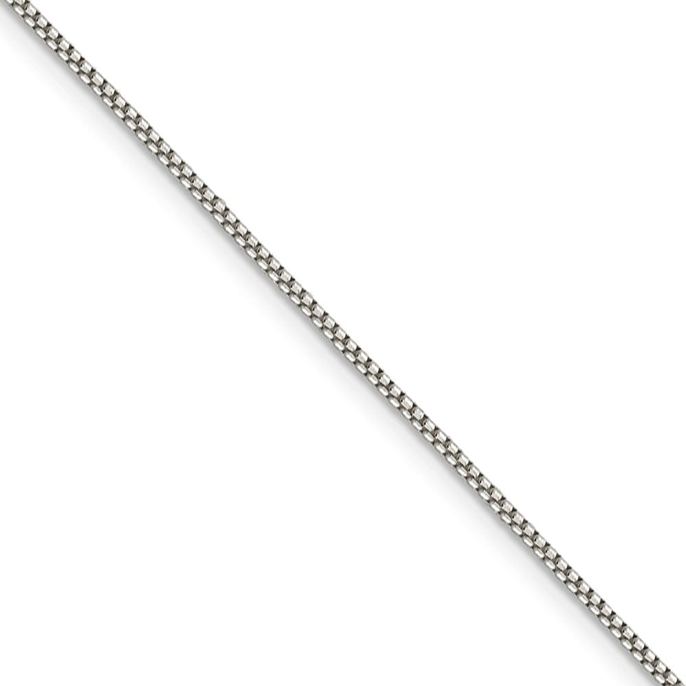 1.25mm Sterling Silver Solid Round Box Chain Necklace