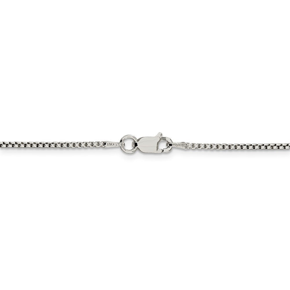 Alternate view of the 1.5mm Sterling Silver Solid Round Box Chain Necklace by The Black Bow Jewelry Co.
