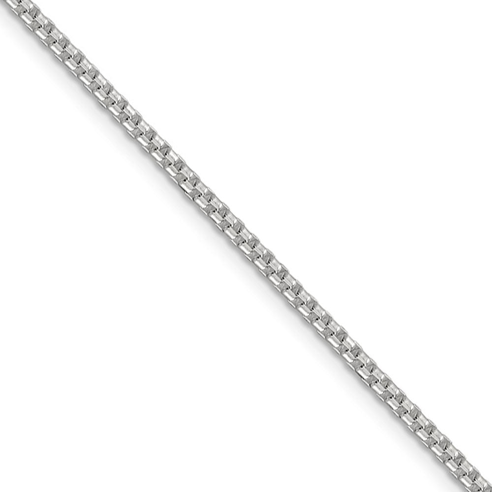 2mm Sterling Silver Solid Round Box Chain Necklace
