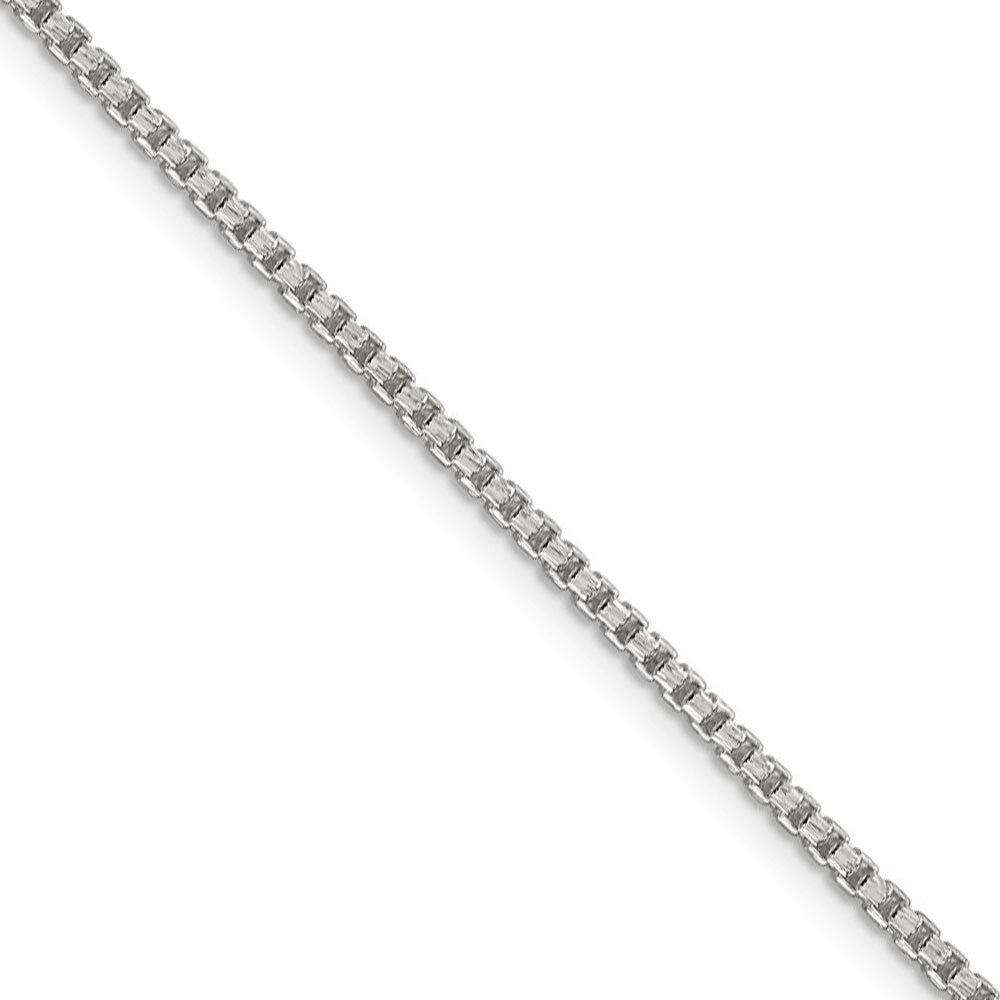 2mm Sterling Silver Diamond Cut Solid Round Box Chain Necklace