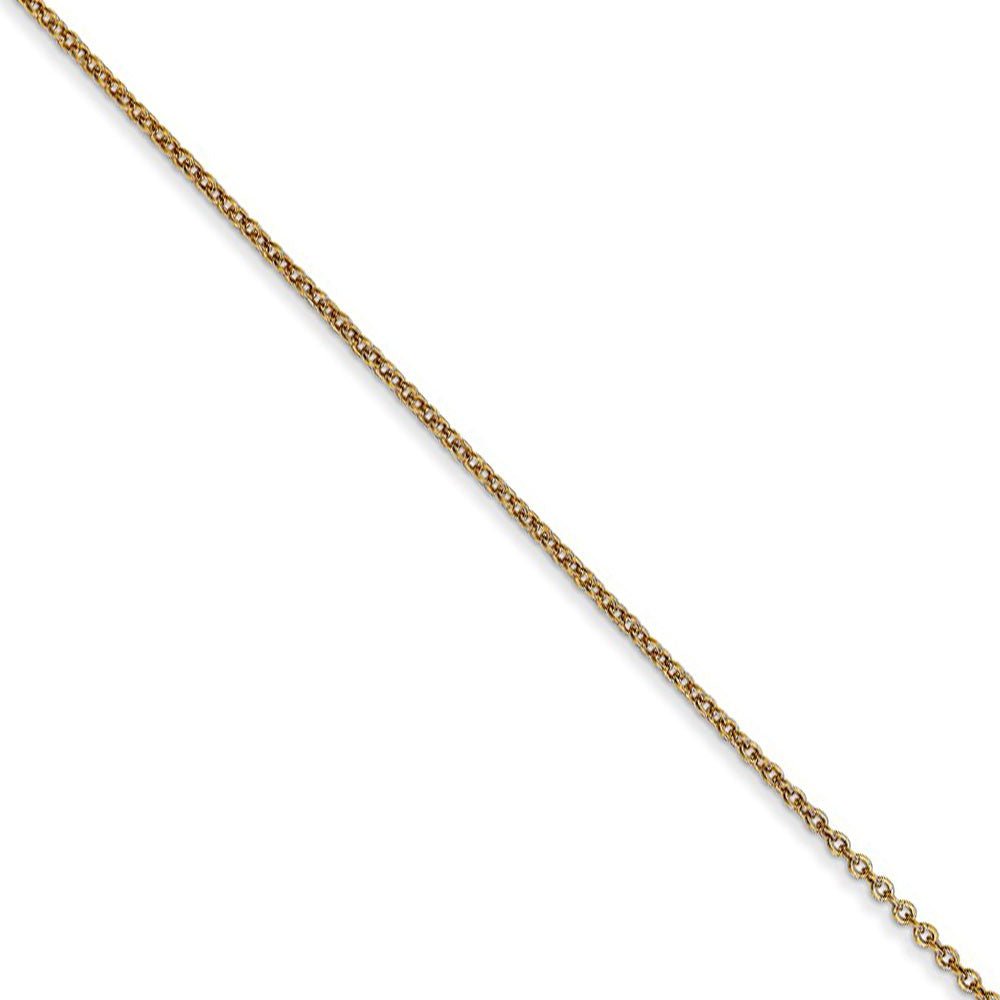 0.9mm 14k Yellow Gold Classic Cable Chain Necklace, Item C9566 by The Black Bow Jewelry Co.