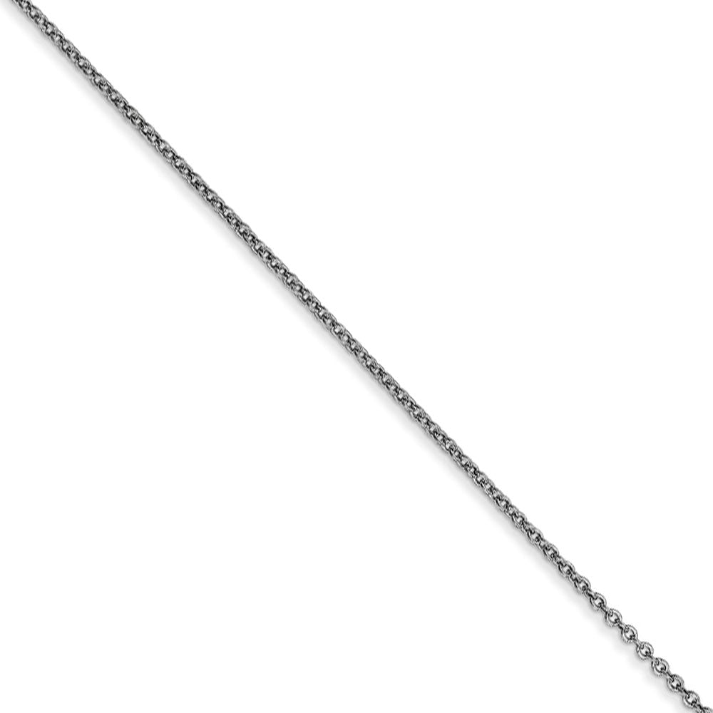 0.9mm 14k White Gold Classic Cable Chain Necklace, Item C9567 by The Black Bow Jewelry Co.