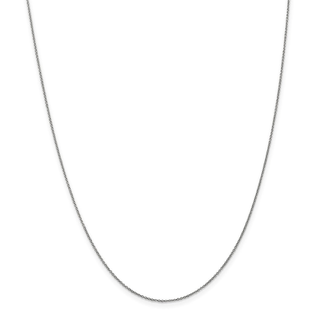 Alternate view of the 0.9mm 14k White Gold Classic Cable Chain Necklace by The Black Bow Jewelry Co.
