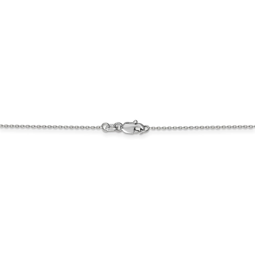 Alternate view of the 0.8mm 14k White Gold Diamond Cut Cable Chain Necklace by The Black Bow Jewelry Co.