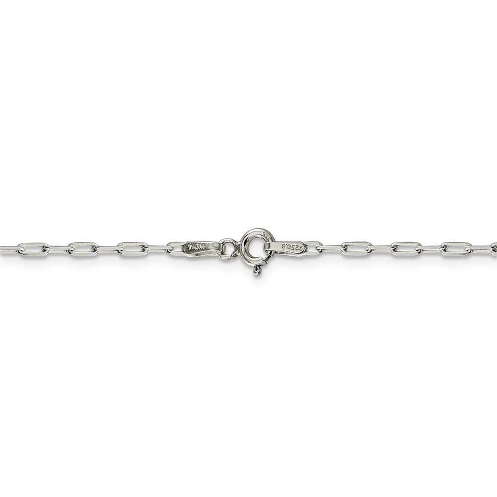 Alternate view of the 2mm Sterling Silver Solid Elongated Open Cable Chain Necklace by The Black Bow Jewelry Co.