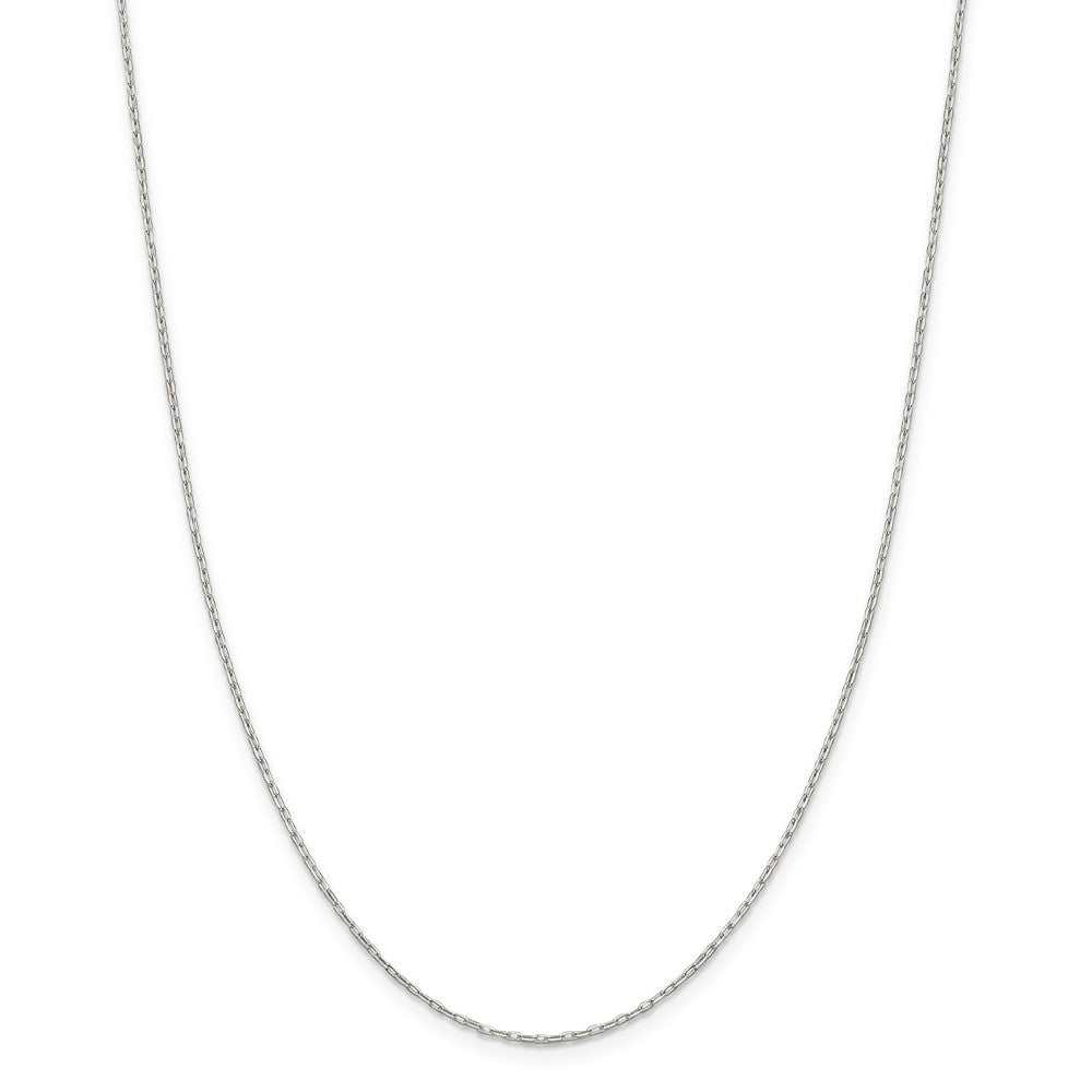 Alternate view of the 1mm Sterling Silver Solid Open Cable Chain Necklace by The Black Bow Jewelry Co.
