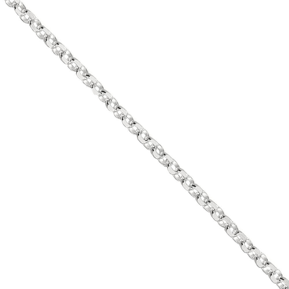 2.5mm Sterling Silver D/C Solid Open Cable Chain Necklace, Item C9582 by The Black Bow Jewelry Co.