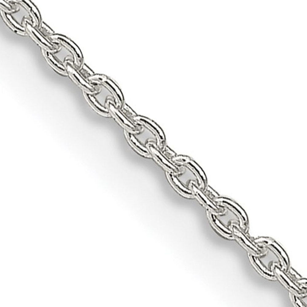 1.5mm, Sterling Silver Classic Solid Cable Chain Necklace, Item C9584 by The Black Bow Jewelry Co.