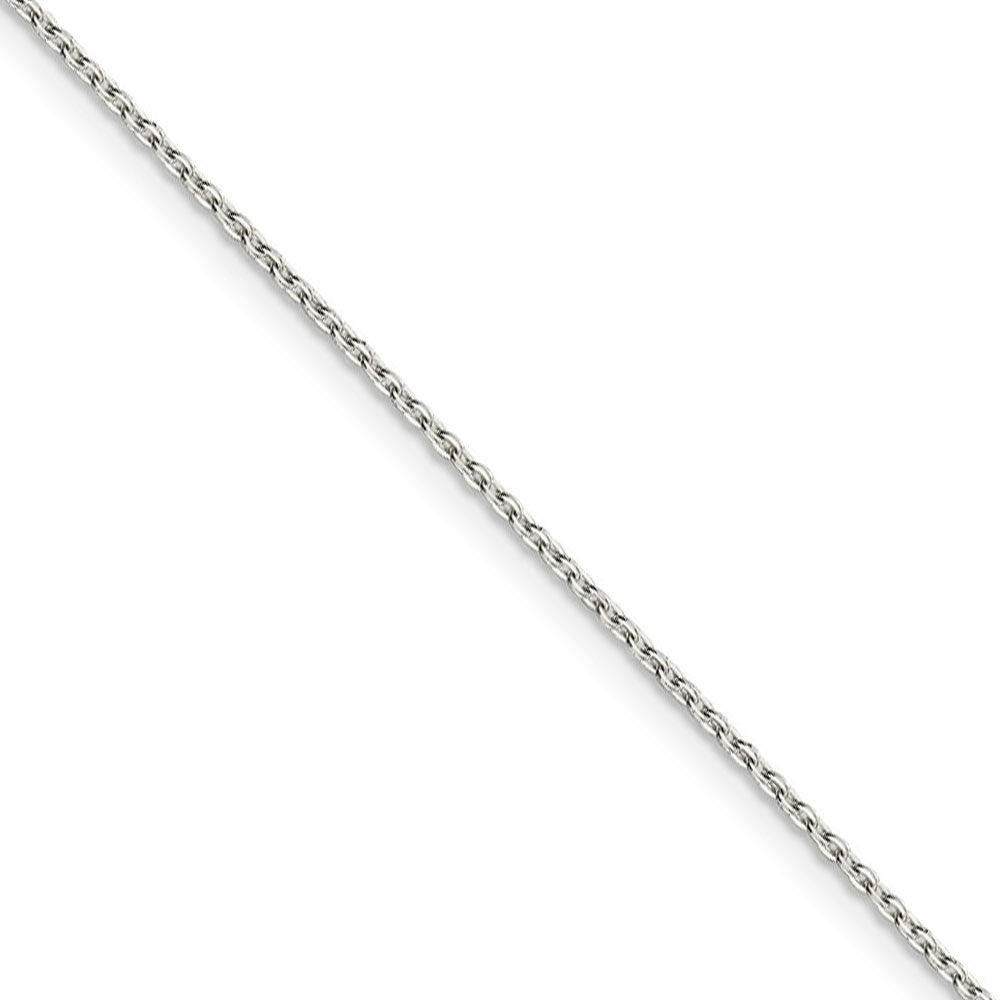 1mm Sterling Silver Flat Cable Chain Necklace, Item C9585 by The Black Bow Jewelry Co.