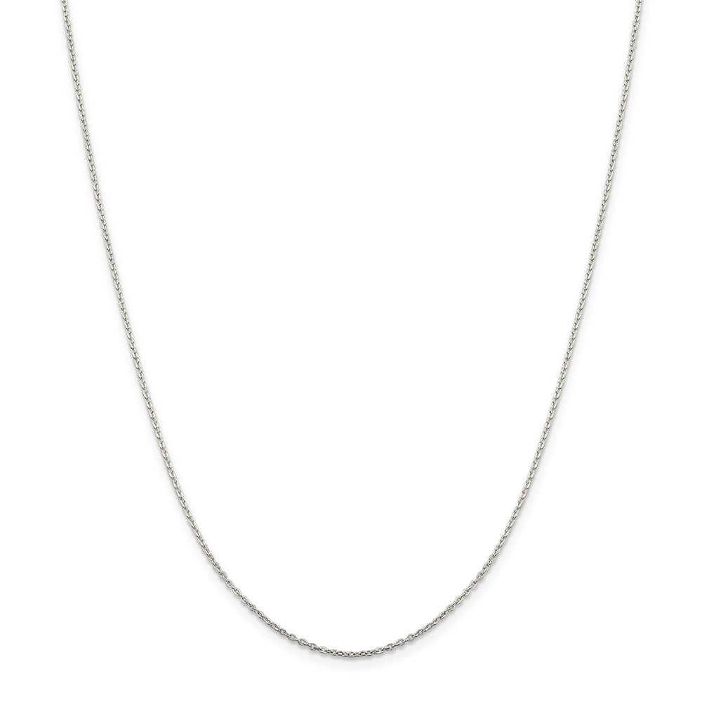 Alternate view of the 1mm Sterling Silver Flat Cable Chain Necklace by The Black Bow Jewelry Co.