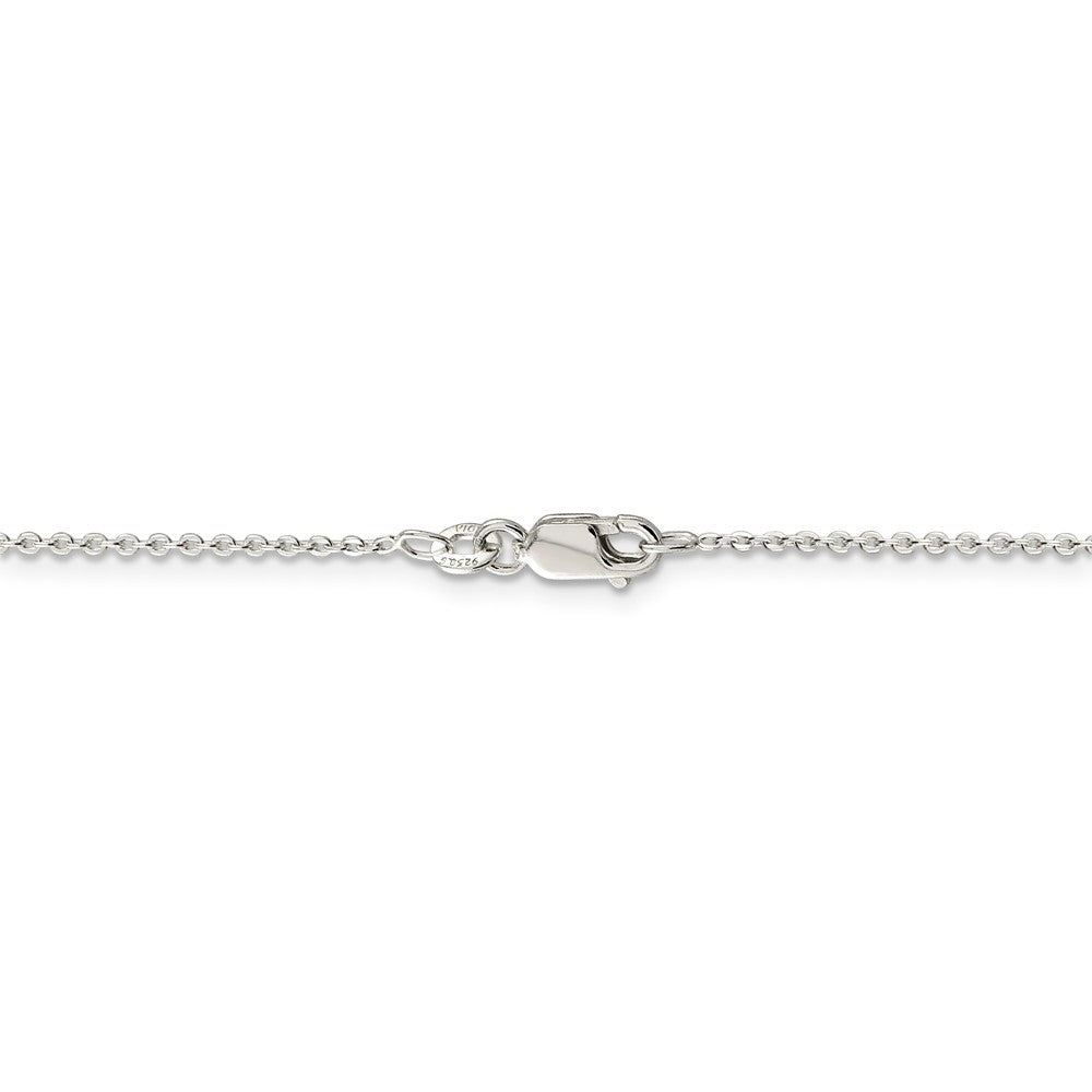 Alternate view of the 1mm Sterling Silver Flat Cable Chain Necklace by The Black Bow Jewelry Co.