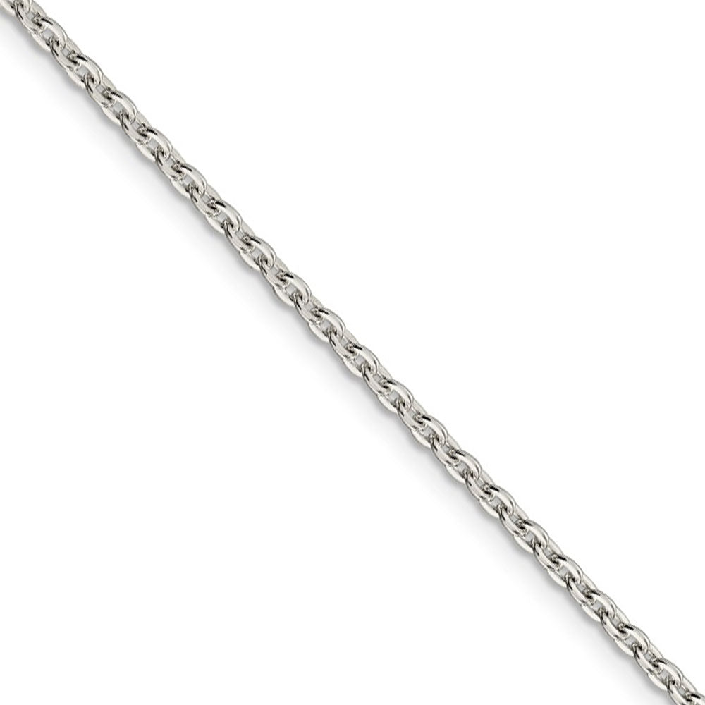 2mm Sterling Silver Flat Cable Chain Necklace, Item C9586 by The Black Bow Jewelry Co.