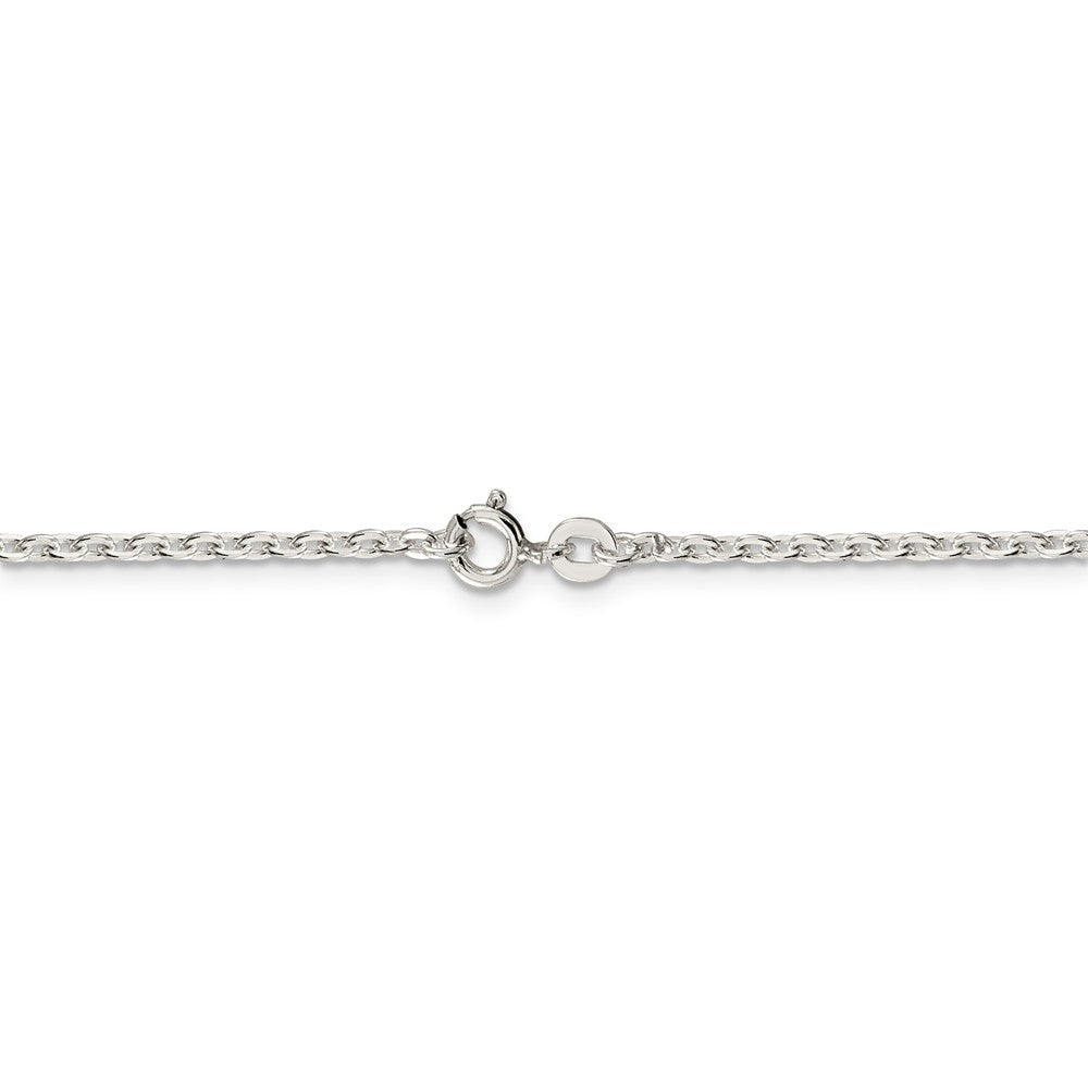 Alternate view of the 2mm Sterling Silver Flat Cable Chain Necklace by The Black Bow Jewelry Co.