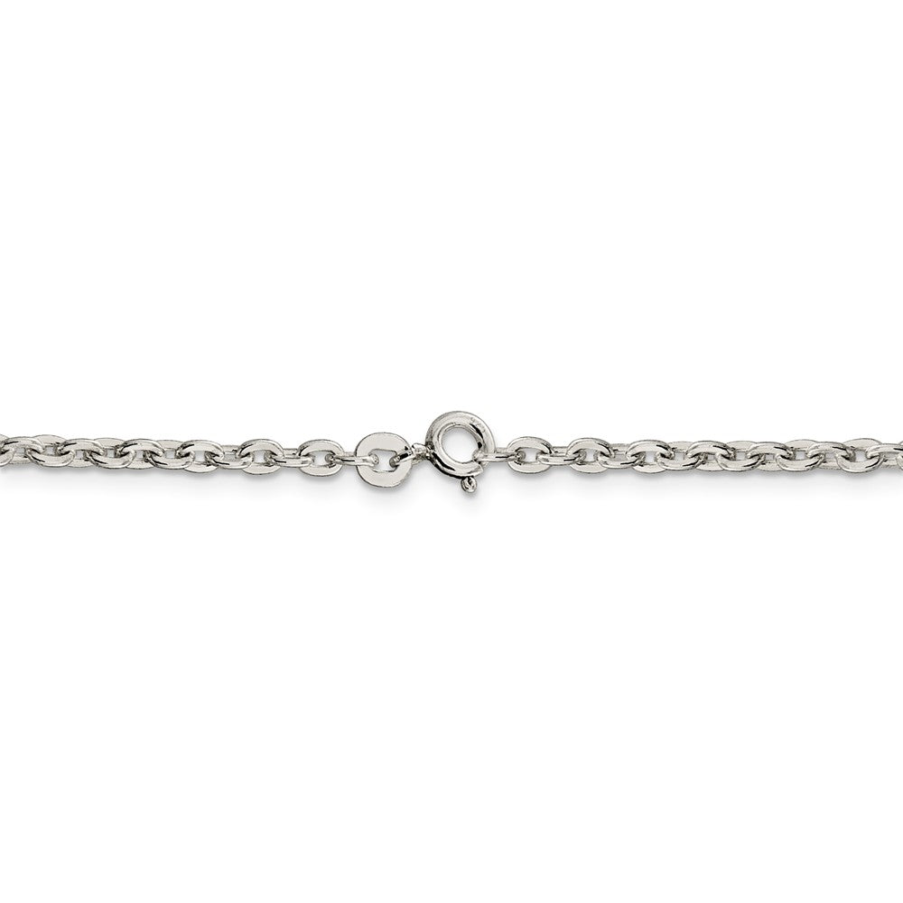 Alternate view of the 2.75mm Sterling Silver Flat Cable Chain Necklace by The Black Bow Jewelry Co.