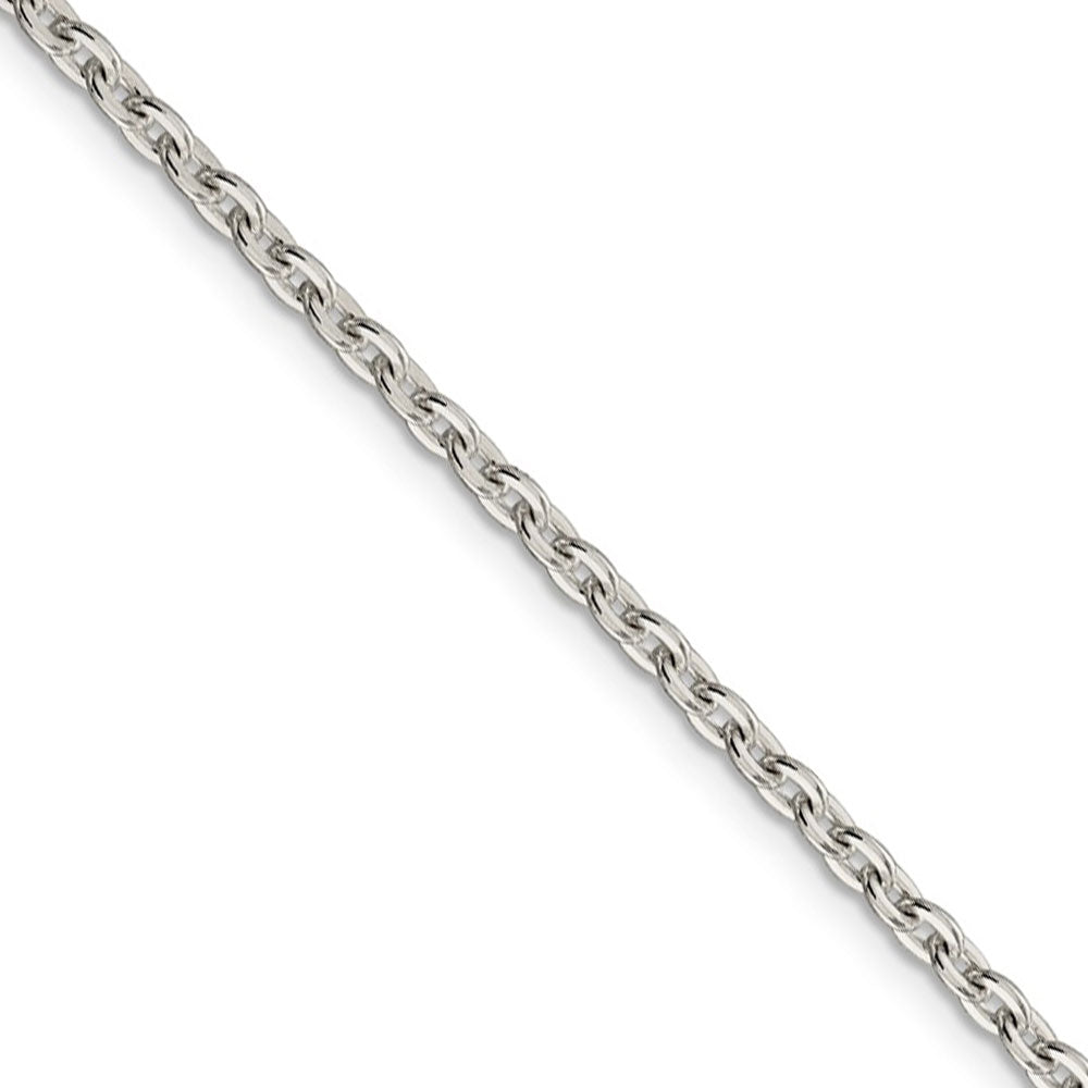 2.75mm Sterling Silver Flat Cable Chain Necklace