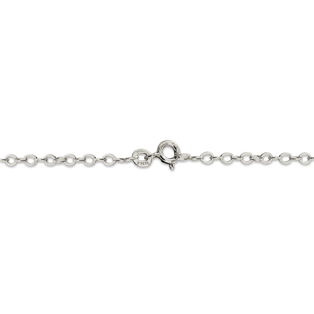 Alternate view of the 2.5mm Sterling Silver Flat Open Cable Chain Necklace by The Black Bow Jewelry Co.