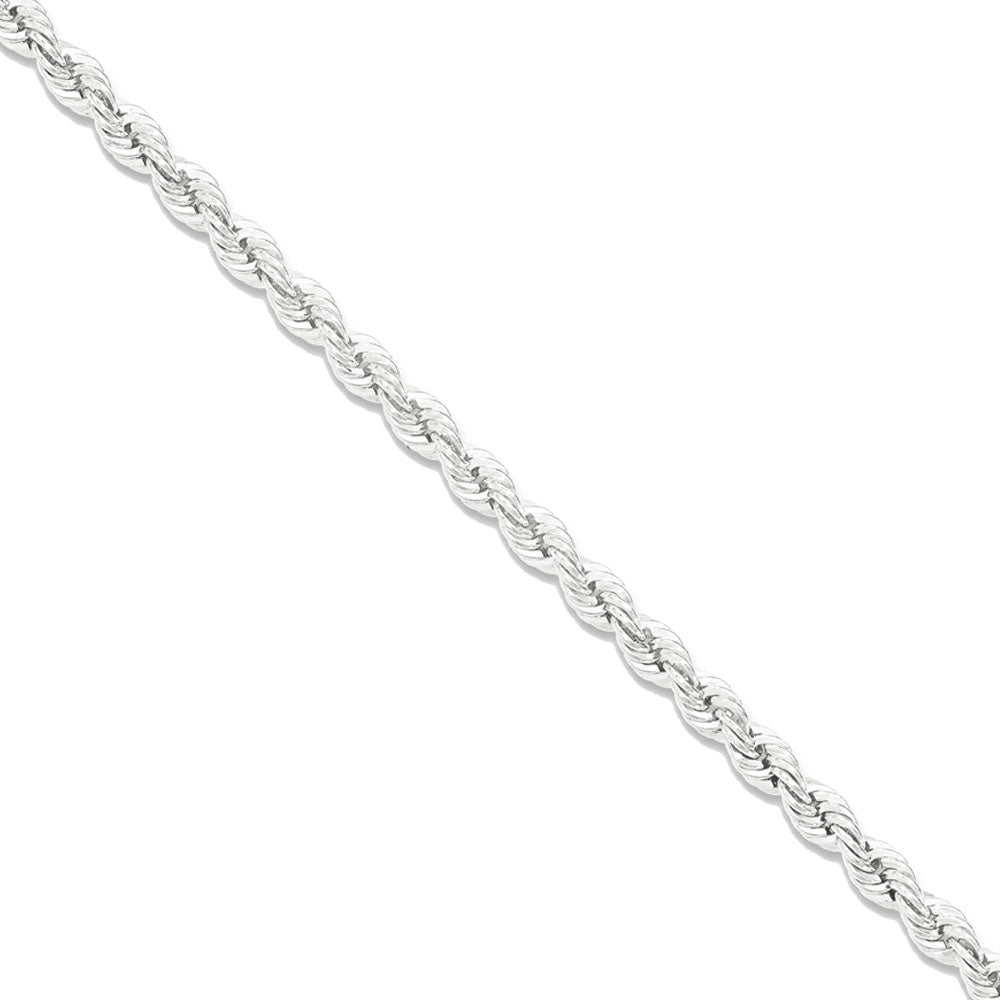3mm Sterling Silver Solid Rope Chain Necklace, Item C9591 by The Black Bow Jewelry Co.