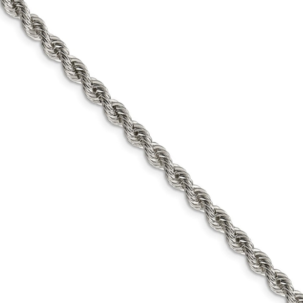 4.25mm Sterling Silver Solid Rope Chain Necklace, Item C9592 by The Black Bow Jewelry Co.
