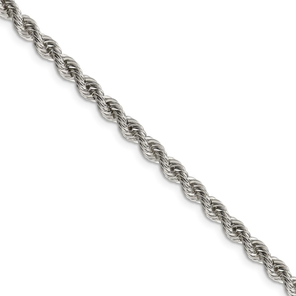 4.25mm Sterling Silver Solid Rope Chain Necklace